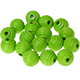 15 Perline rigate 15 mm : verde giallo