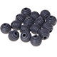 15 Perline rigate 15 mm : grigio