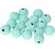 15 Perline rigate 15 mm : menta