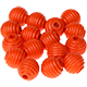 15 Perline rigate 15 mm : arancione