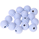 15 Perline rigate 15 mm : blu pastello