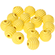 15 Perline rigate 15 mm : giallo pastello