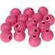 15 Perline rigate 15 mm : rosa