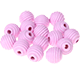 15 Perline rigate 15 mm : rosa