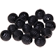 15 Perline rigate 15 mm : nero