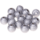 15 Perline rigate 15 mm : argento