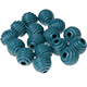 15 Perline rigate 15 mm : turchese
