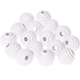 15 Perline rigate 15 mm : bianco