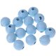 30 Perline rigate 10 mm : azzurro bambino