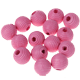 30 Perline rigate 10 mm : rosa bambino