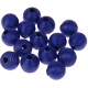 30 Perline rigate 10 mm : blu scuro