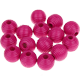 30 Perline rigate 10 mm : rosa scuro