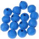 30 Perline rigate 10 mm : blu medio