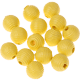 30 Perline rigate 10 mm : giallo pastello
