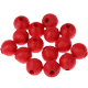 30 Perline rigate 10 mm : rosso