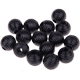30 Perline rigate 10 mm : nero