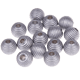 30 Perline rigate 10 mm : argento