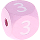 Rosa Geprägte Buchstabenwürfel 10 mm : 3