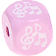 Rosa Geprägte Buchstabenwürfel 10 mm - Bilder : Noten