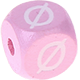 Rosa Geprägte Buchstabenwürfel 10 mm : Ø