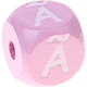 Dadi rosa con lettere ad incavo 10 mm - Portoghese : Ã