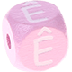 Dadi rosa con lettere ad incavo 10 mm - Portoghese : Ê