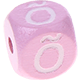 Dadi rosa con lettere ad incavo 10 mm - Portoghese : Õ