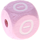 Rosa Geprägte Buchstabenwürfel 10 mm - Griechisch : Θ