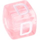 I Tuoi dadi in plastica rosa con lettere assortite : D