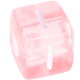 I Tuoi dadi in plastica rosa con lettere assortite : I