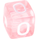 I Tuoi dadi in plastica rosa con lettere assortite : O