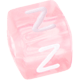 I Tuoi dadi in plastica rosa con lettere assortite : Z