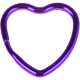 Anello portachiavi ''Cuore'' : viola viola
