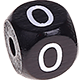Dadi neri con lettere ad incavo 10 mm : 0