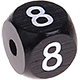 Dadi neri con lettere ad incavo 10 mm : 8