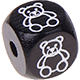 Dadi neri con lettere ad incavo 10 mm – Immagini : orso