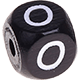 Dadi neri con lettere ad incavo 10 mm : O