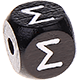 Dadi neri con lettere ad incavo 10 mm - Greco : Σ