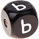 Dadi neri con lettere ad incavo 10 mm - Russo : ь