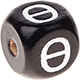 Dadi neri con lettere ad incavo 10 mm - Kazako : Ө