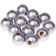 2 Perline di sicurezza 15 mm : argento