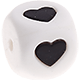 Dado in silicone con lettera 12 mm : Cuore