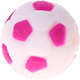 Pallone da calcio in silicone : rosa scuro