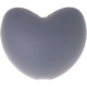 Cuoricini in silicone : grigio