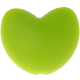 Cuoricini in silicone : verde giallo
