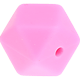 Esagono in silicone 17mm : rosa bambino