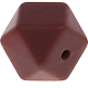 Esagono in silicone 17mm : marrone