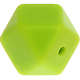 Esagono in silicone 17mm : verde giallo