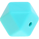 Esagono in silicone 17mm : turchese chiaro