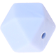 Esagono in silicone 17mm : blu pastello